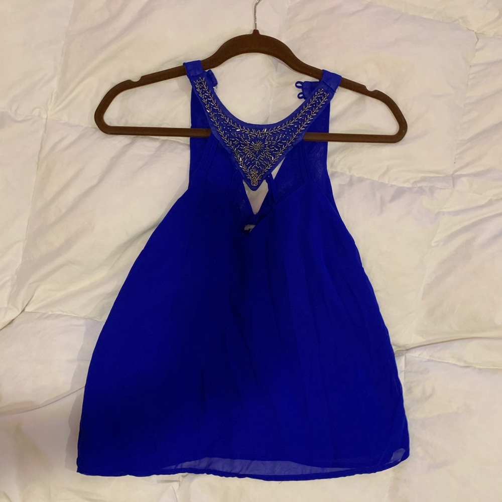 Royal blue dress tank top from Charlotte Russe